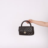 Chanel 1991 Lambskin Parent Kelly Top Handle