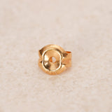 18K Yellow Gold Green Crystal Orb Earrings