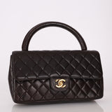 Chanel 1991 Lambskin Parent Kelly Top Handle