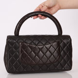 Chanel 1991 Lambskin Parent Kelly Top Handle