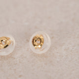 18K Yellow Gold White, Red, and Purple Topaz Earrings