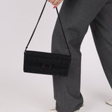 Chanel 2002 Nylon So Black Chocolate Bar East West Flap Bag