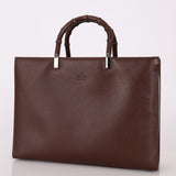 Gucci Leather Brown Box Tote Bag