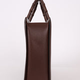 Gucci Leather Brown Box Tote Bag