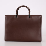 Gucci Leather Brown Box Tote Bag