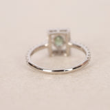 Platinum Diamond Alexandrite Framed Halo Ring, Size US 5.5