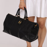 Chanel 1989 Canvas and Leather Weekender 24K GP