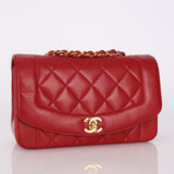 Chanel 1994 Lambskin Red Small Diana