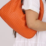 Bottega Veneta Lambskin Clementine Intrecciato Medium Hobo