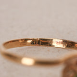 Vintage 1970s 18K Yellow Gold 'Toi et Moi' Double Jade Ring, Size US 6