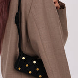 Rare Loewe Suede Coin Anagram Studded Waist Bag