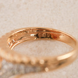 Rare Vintage 1990s 18K Yellow Gold and Pear Ruby Diamond Taper Ring