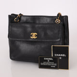 Chanel Caviar Double Sided Turnlock Tote