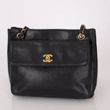 Chanel Caviar Double Sided Turnlock Tote