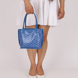 Goyard Anjou Sky Blue Mini Reversible Leather Tote