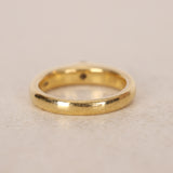 18K Yellow Gold Scattered Diamond Band Ring, Size US 6