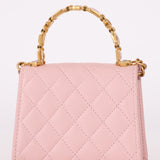 Chanel 2022 Lambskin Coco Enamel Pink Mini Kelly Top Handle