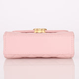 Chanel 2022 Lambskin Coco Enamel Pink Mini Kelly Top Handle