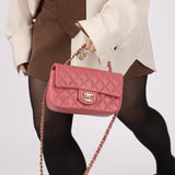 Chanel 2014 Lambskin Valentine Charms Rectangular Flap Bag