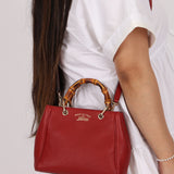 Gucci Leather Bamboo Mini Tote