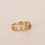 18K Yellow Gold Maki Cutout Ring, Size US 4