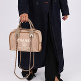 Chanel 2014 Canvas Rue Cambon Bowler Bag