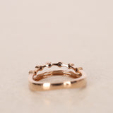 18K Rose Gold and Diamond Double Ring, Size US 5.75