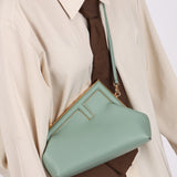 Fendi Leather Small Sea Foam Green First Clutch