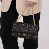 Limited Edition Chanel 2015 Calfskin Brasserie Charms 2.55 Reissue 225 Flap Bag
