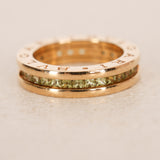 Bvlgari 18K Yellow Gold and Peridot B.zero1 Ring, Size US 5.75