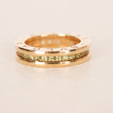Bvlgari 18K Yellow Gold and Peridot B.zero1 Ring, Size US 5.75