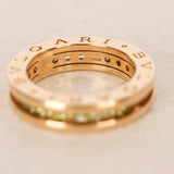 Bvlgari 18K Yellow Gold and Peridot B.zero1 Ring, Size US 5.75