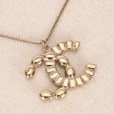 Chanel 2017 CC Amber Crystal Pendant Necklace