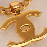 Chanel 1996 CC Double Turnlock Pendant Necklace 24K GP