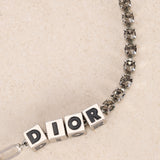 Dior Logo Block Necklace
