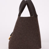 Hermès Wool Chocolate Picotin 18 GHW