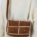 Chanel 2000 Shearling Suede Crossbody