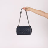 Chanel 2017 Dark Navy Sheepskin Mademoiselle Full Flap Bag