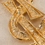 Saint Laurent Cassandra Logo Brooch
