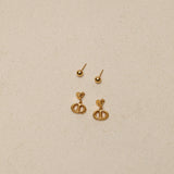 Dior Navy Drop Earrings