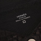 Hermès 2018 Noir Alligator Mississippiensis Calvi Card Case PHW