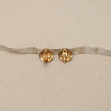 Chanel 1990s Logo Coin Clip-On Earrings 24k GP