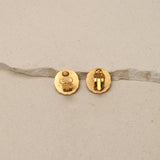 Chanel 1993 Medallion Clip-On Earrings 24k GP