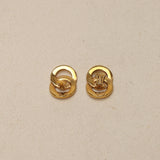 Celine Logo Disc Clip-On Earrings