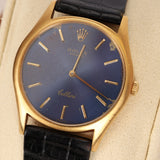 1970s Rolex 18K Yellow Gold and Alligator Cellini 3806 Watch 32mm