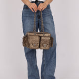 Chanel 2006 Distressed Calfskin Cambon Multipocket Reporter Bag