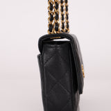 Chanel Caviar Coco Enamel Mini Rectangle Flap