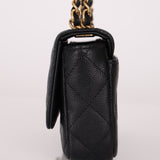 Chanel Caviar Coco Enamel Mini Rectangle Flap