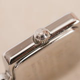 Gucci 1900L Square Stainless Steel Onyx Face Watch 19mm