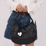 Dior 2007 Grained Calfskin Lace-Up Hobo